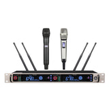 UHF 2 channels wireless microphone