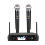 UHF 2 channels wireless microphone