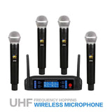 UHF 4channels wireless microphone